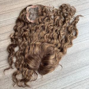 Postizo de Cabello Humano Europeo Virgen con Color Balayage Lexa de Calidad Profesional para Mujer, Topper de Cabello con Malla Mono para Mayor Volumen - Product Image 5