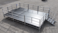 Plateforme de scène portable en alliage d'aluminium d'usine, 4x8 pieds, pour extérieur, podium, podium de scène, événements de concert, mariage