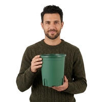 Grands pots de fleurs en plastique PP pour l'intérieur et l'extérieur, trou de drainage, légers, durables, capacité de 0,5 à 33 L, design moderne
