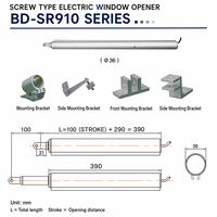 Actuador Lineal Eléctrico de Tornillo de 24V CC con Certificación CE IP65 |   Abreventanas para Techo y Claraboyas, para Extracción de Humo y Fuego en Edificios Comerciales/Industriales