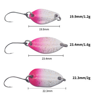 Hessen Trout Lure 1.2g 1.6g 2g Esche Dure Artificiali per Acqua Salata e Dolce, Spoon Lures in Metallo, Drone Bass Trout Spool, Esche da Pesca - Product Image 3