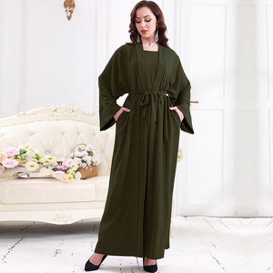 2023 nuove donne di stile di lusso <span class=keywords><strong>Abaya</strong></span> elegante abito lungo abbigliamento islamico Dubai abito da sera ricamo lucido musulmano - Product Image 4