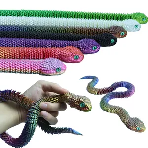 Figurines d'action en plastique imprimées en 3D, jouets œufs de serpent, figurines d'anime créatives anti-stress, ornements de bureau rotatifs et mobiles, cadeau - Product Image 3