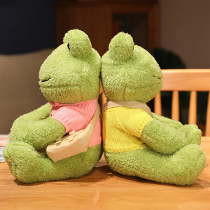 Stuffed Plush Toy Cute Green <strong>Frog</strong> Plush Doll Creative <strong>Frog</strong> Toys Super Soft <strong>Frog</strong> Animal Custom Eco-friendly Unisex PT 1pc/pp <strong>Bag</strong> - Product Image 3