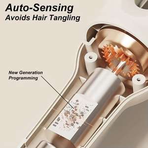 Fer à boucler électrique automatique rotatif professionnel portable pour <span class=keywords><strong>cheveux</strong></span> longs, blanc et noir, pour femmes, vente en gros à faible MOQ - Product Image 6