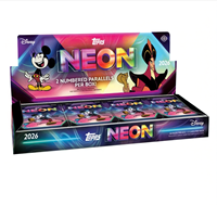 Lot de 20 boîtes en gros – Cartes de collection Topps Disney Neon 2026 (Hobby / Valeur / Mega Collection) – Cadeau pour enfants – Boîte mystère – Jeu de cartes à collectionner