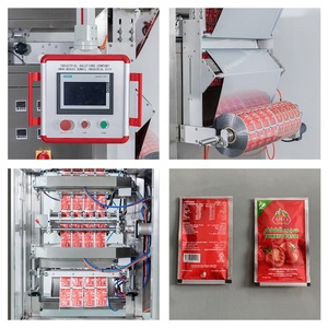 Tự động multilane trái cây mứt điền máy đóng gói dọc 4 bên niêm phong mỹ phẩm lỏng Gói Mứt máy đóng gói - Product Image 4