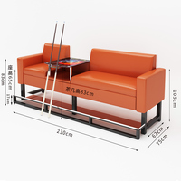Günstiger, hochwertiger Indoor-Billardtisch, Snooker-Club-Zuschauerstuhl, Billard-Sofa mit PVC-Polsterung, Holzschienen, anpassbar für den Verkauf