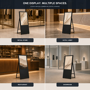 Pantalla LCD Publicitaria Plegable Gratuita con CMS para Tiendas y Centros Comerciales, 2K <span class=keywords><strong>4K</strong></span>, 32 43 Pulgadas, Tótem de Bienvenida, Señalización Digital LCD - Product Image 4