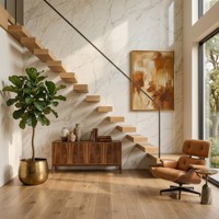 Excellence architecturale : escaliers en cantilever sur mesure pour projets duplex haut de gamme