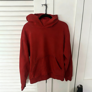 Sweat à capuche oversize 420 g/m² couleur unie sans cordon de serrage, coupe ample épaisse, imprimé 3D en relief, en molleton chaud pour l'hiver - Product Image 1