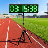Sistema de Cronometraje para Carreras Deportivas YZ, Reloj Electrónico de Ritmo LED Verde Impermeable de 8 Pulgadas de un Solo Lado, Cronómetro para Maratón