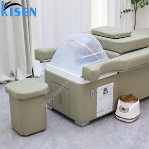 KISEN Lit de lavage multifonctionnel inclinable pour salon, spa capillaire, lavage de cheveux, massage thaïlandais, électrique à circulation d'eau avec spa pédicure - Product Image 4