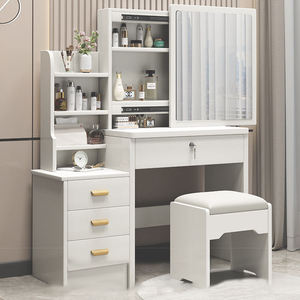 Table de toilette à panneau éclairé de petite taille de haute qualité - Table de toilette moderne minimaliste avec rangement pour la chambre à coucher - Product Image 1