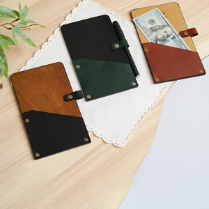Porte-menu rétro en cuir avec clip en bois, <span class=keywords><strong>couverture</strong></span> en cuir pour <span class=keywords><strong>carnet</strong></span> de factures, livret de compétition de golf en extérieur, <span class=keywords><strong>couverture</strong></span> en cuir pour factures de restaurant - Product Image 5