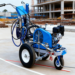 Máy bay phản lực đơn Máy đánh dấu đường phun lạnh cho các đường đánh dấu đẩy tay trên đường chạy bằng nhựa - Product Image 3