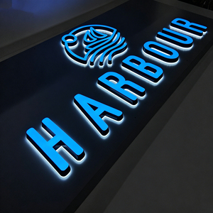 Acrylic logo Sign Channel Letter Face Back Lighting Design Lighting logo Custom Led Sign for Business Company - Product Image 1