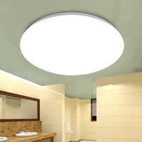 Plafonnier LED ultra-lumineux C220V 24W IP44 6000K à montage en surface, design moderne pour salon et chambre