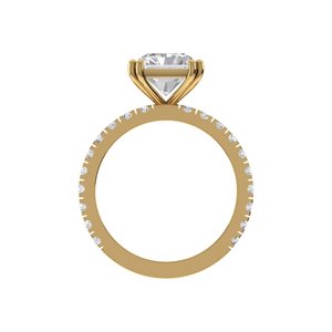 Anillo de Diamante Cultivado en Laboratorio con Corte Radiante, Plata 925, Anillos de Oro de 9kt, 14kt, 18kt para Joyería Femenina - Product Image 5