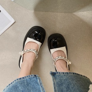 Elegantes Zapatos Mary Jane <span class=keywords><strong>de</strong></span> Suela Gruesa para Mujer, Nuevos Mocasines Negros <span class=keywords><strong>de</strong></span> Estilo Británico con Punta Redonda, Transpirables para Verano 2024 - Product Image 4