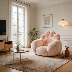 <span class=keywords><strong>Fauteuil</strong></span> en forme de patte d'animal, style nordique, en peluche, <span class=keywords><strong>fauteuil</strong></span> <span class=keywords><strong>club</strong></span>, design d'intérieur haut de gamme, meubles de loisirs, canapé simple - Product Image 4
