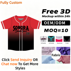 Kaos Pendek Bisbol Softball Custom Sublimasi, Jersey Bisbol Bernapas - Product Image 1