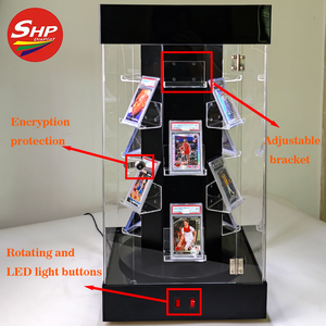SHP New Customized Banquet LED Light <strong>Display</strong> Stand Rotating PS a Sports Card BGS CGC <strong>Black</strong> Acrylic <strong>Display</strong> <strong>Cabinet</strong> - Product Image 2