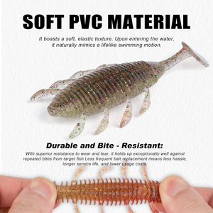 Señuelo artificial blando de PVC de 83 mm y 8.3 g con acción de natación de alta vibración, flotante, tipo gusano, para río y lago, ideal para fabricantes OEM. - Product Image 4