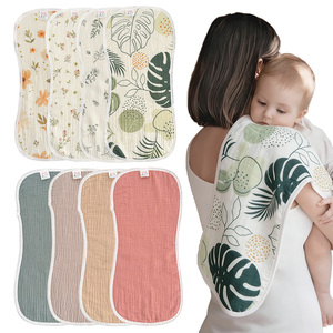 Kain Serbet Muslin 6 Lapis untuk Bayi Baru Lahir, Handuk Bersendawa Lembut dan Menyerap, Bentuk Kacang Figur-8, Kain Lap Muntah untuk Menyusui Bayi - Product Image 2