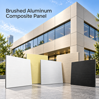 Panneau composite en aluminium brossé, finition couleur personnalisée, 3 mm 4 mm, pour cloisons de bureau
