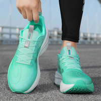 Sepatu Lari Karbon Plate Couple Ringan Bernapas Menyerap Guncangan Rebound Sepatu Olahraga Lari