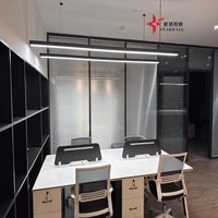 Éclairage LED linéaire en aluminium à connexion rapide personnalisé, design carré pour espaces de bureau, éclairage haut et bas, indice de protection IP20, angle de faisceau de 120°