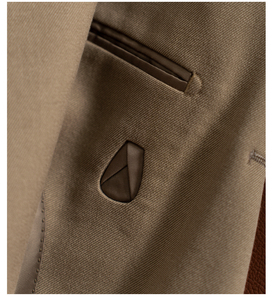 Mezcla gruesa 563G Vintage para hombre traje de soldado Sarga de <span class=keywords><strong>tres</strong></span> granos traje de doble botonadura hombre de negocios Casual Formal <span class=keywords><strong>pico</strong></span> traje de solapa - Product Image 4