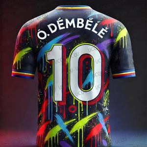 Camiseta de Fútbol Edición Especial 2026, Diseño Dembélé Número 10, Ropa Deportiva, Informal, Transpirable, para Niños y Adultos - Product Image 6