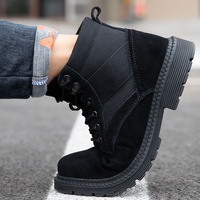 GUYISA Grand stock de bottes Martin noires à tige haute, certifiées CE EU, nouvelles bottes de sécurité pour hommes