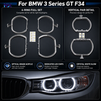 Bande de guidage lumineux DRL Angel Eye pour BMW Série 3 GT F34 EU, guide de lumière pour feux de jour et phares