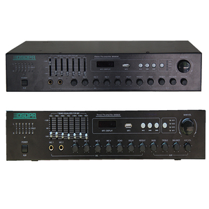 Mélangeur de conférence, amplificateur de puissance stéréo Active avec 4 micro et égaliseur USB, w 48V, puissance fantôme - Product Image 1