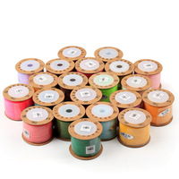 ST1054 0.8mm 1.0mm 0.6mm Cordon en nylon multicolore pour bijoux, nœuds chinois, bracelets, macramé, perlage, fils et cordons