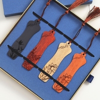 Ensemble de marque-pages en bois, gravure de drapeau laqué, cadeau commémoratif pour les affaires et les diplômes