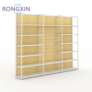 IN STOCK Wood Display Rack Store Production Line Shelving Gondola Shelf Supermarket Shelves For Sale