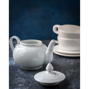 Juego de Desayuno de Porcelana Blanca, Elegantes Teteras y Hervidores para Café y Té Matutinos - Product Image 1