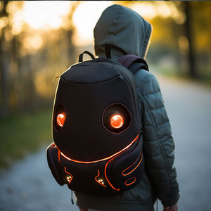 Custom Glow <b>Backpack</b> For Kids Lightweight Waterproof Daypack With Light Up Design For Hiking School Outdoor Use - Product Image 2