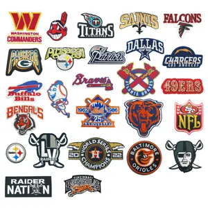 Американская футбольная команда бейсбольная команда логотип ручной работы вышитый Железный патч Спортивная аппликация патч