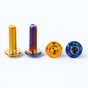 Pièces détachées pour moto, accessoires de modification CNC, vis hexagonales externes traitées à la flamme bleu/titane M6 M10. - Product Image 6