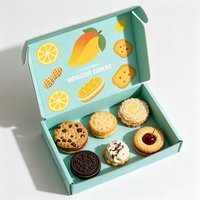 Boîte à biscuits personnalisée avec impression de fruits, boîtes en papier pour cadeaux, emballage cadeau de boulangerie de qualité alimentaire, boîte cadeau
