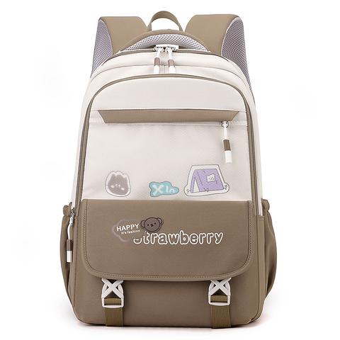 2024 New Lovable Backpack for Girls Popular Students School Bag Juniors' Book Bags Children Solid Travelling Rucksack