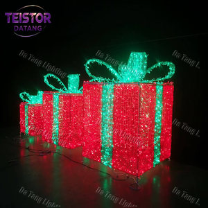 2D 3D Christmas Gift Box Motif Light Outdoor Street Decoration for Holiday Landscape Display Projects - Product Image 6