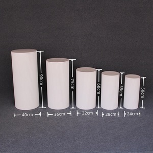 Đám cưới kim loại hoa bánh plinth trắng kết cấu vòng plinth đứng cuộc họp đám cưới bên trang trí xi lanh bệ đứng Bộ - Product Image 5