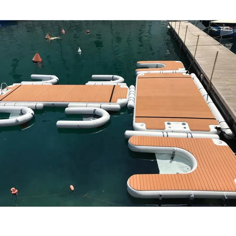 2021 hot sale inflatable floating docks for yacht used for water sports and boat repair