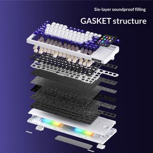 Teclado Mecánico AULA Tarantula L99 con Retroiluminación RGB, Ritmo Musical, Pantalla Táctil <span class=keywords><strong>LPS</strong></span> de 3.98 Pulgadas, Inalámbrico 2.4, Tres Modos de Juego - Product Image 4